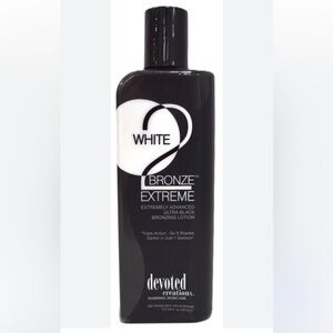 DEVOTED CREATIONS WHITE 2 BRONZE EXTREME ULTRA BLACK TANNING LOTION 8.5 OZ